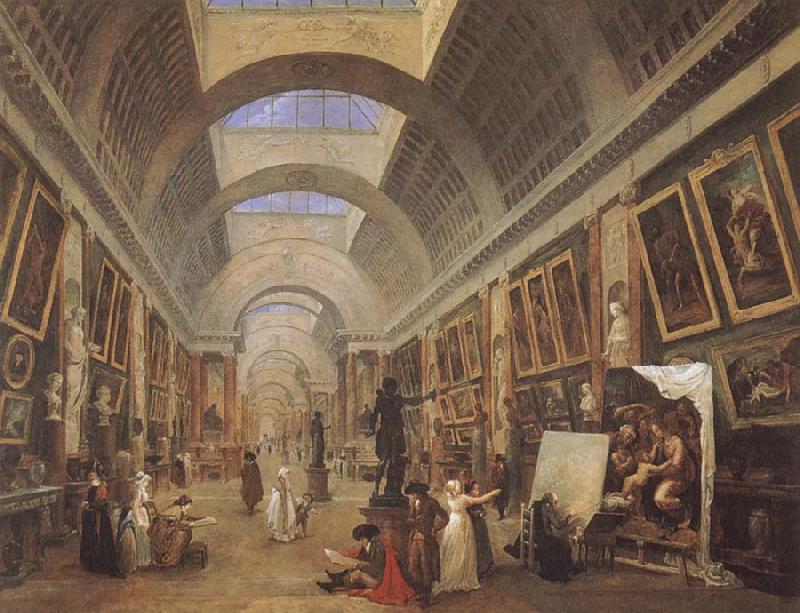 ROBERT, Hubert Design for the Grande Galerie in the Louvre oil painting image